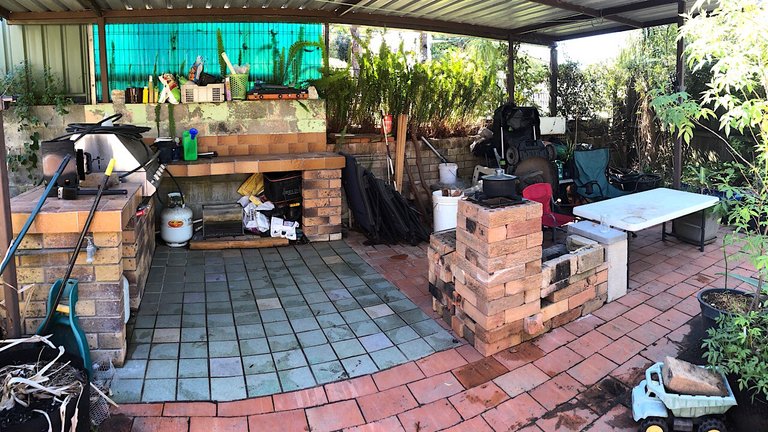 The barbecue area