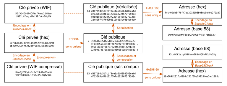 Clé privée, clé publique, adresses