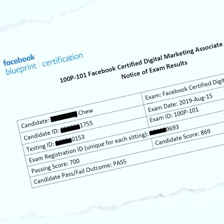 Facebook Certified Digital Marketing Associate - Legend Chew