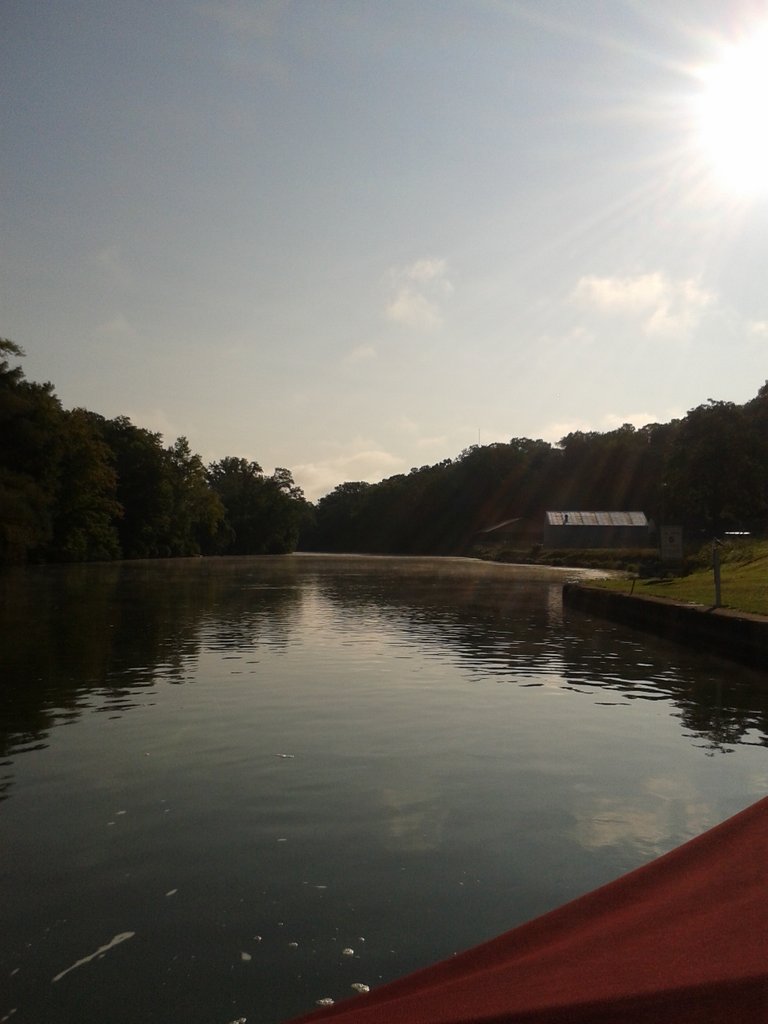 8 Leaving a Lock on the Erie Canal Sun beam.jpg