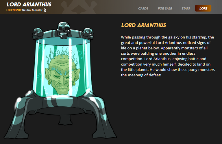 SteemMonster Lord Arianthus Card