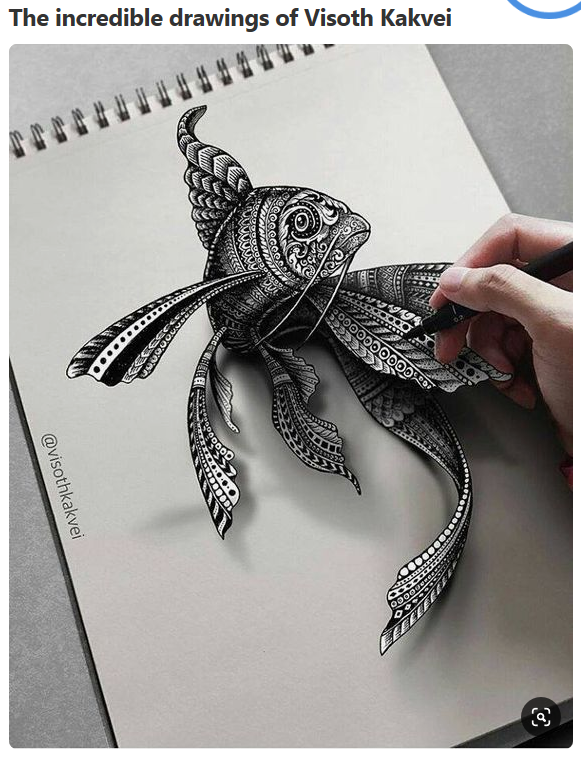 The incredible drawings of Visoth Kakvei screenshot from pinterest