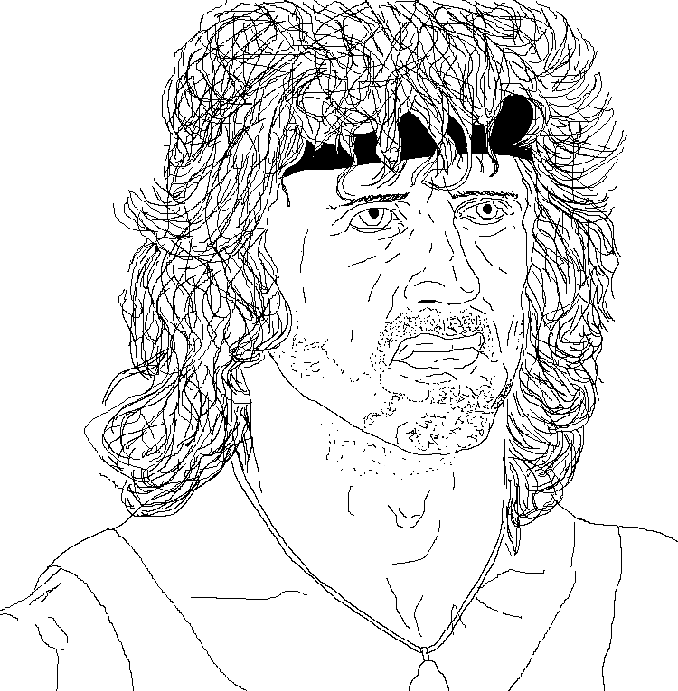 MS Paint Portrait von John Rambo — Hive