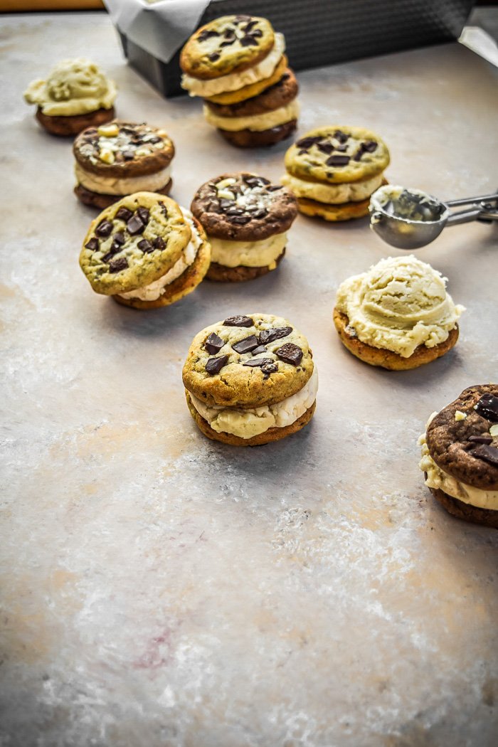 Chocolate Chip Cookie Ice Cream Sandwiches (Vegan)-2.jpg