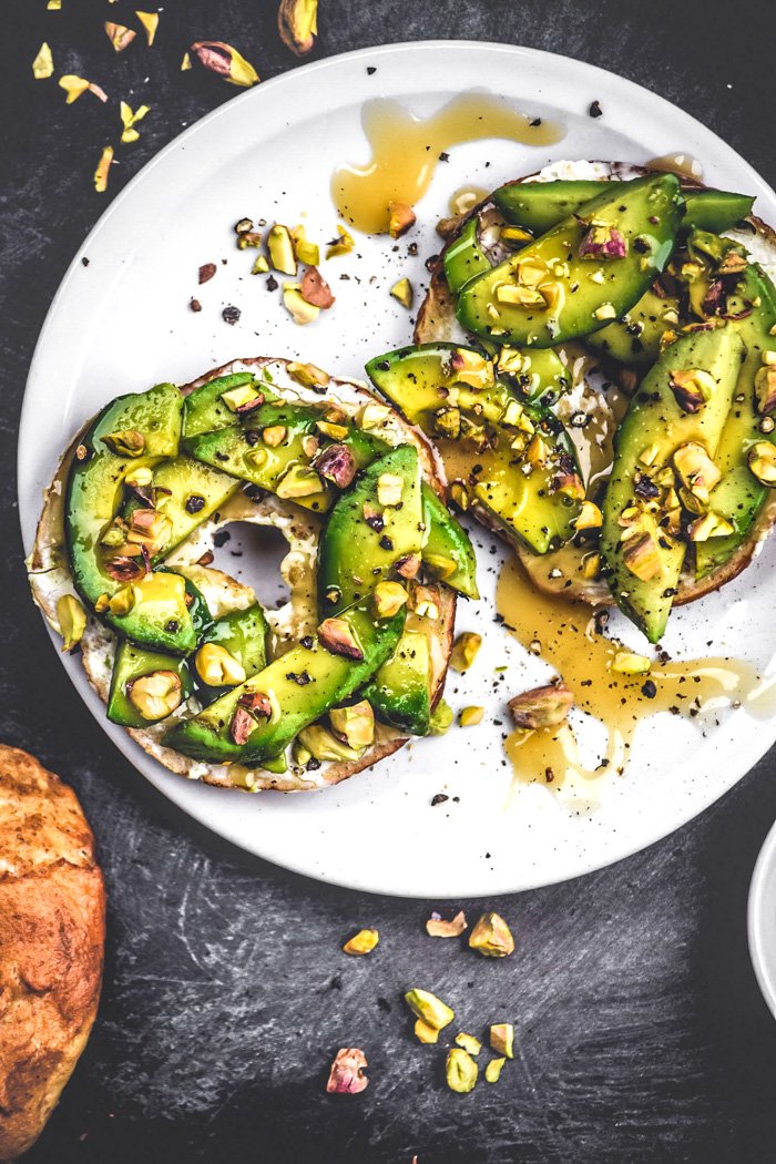 Maple Drizzled Pistachio & Avocado Bagel Toast-7.jpg