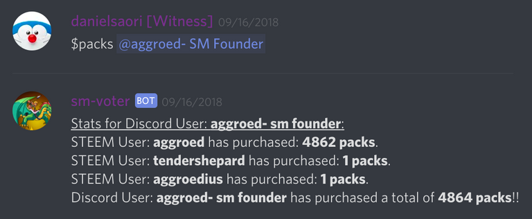 packs stats for discord user