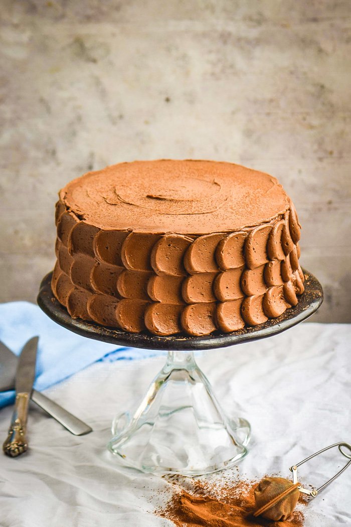 Golden Vanilla Cake + Chocolate Buttercream Frosting (Vegan)-1.jpg