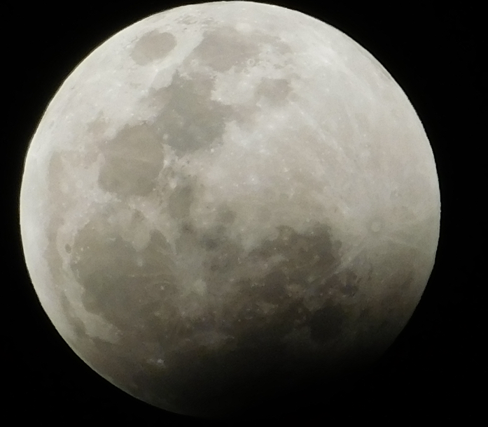 Lunar eclipse, 27 July 2018, Entering the Umbra