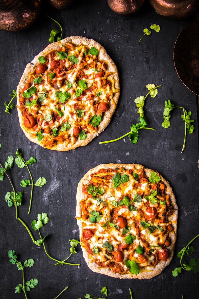 Individual Indian Tikka Masala Pizzas with Whole Wheat Crust (Vegan)-3.jpg