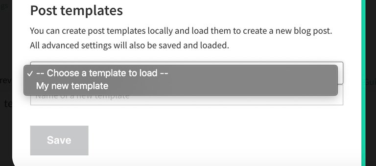 Choosing an existing template