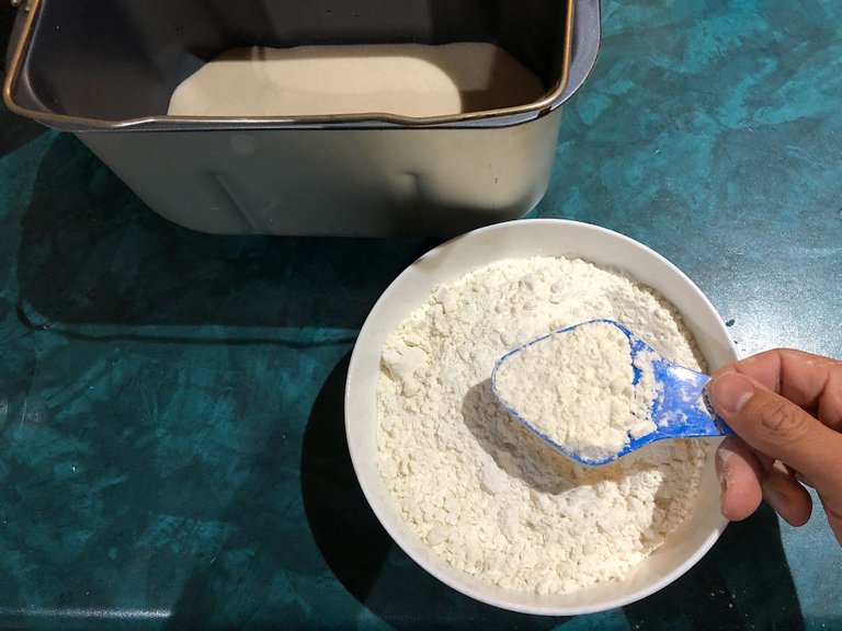 Add the flour to a bowl
