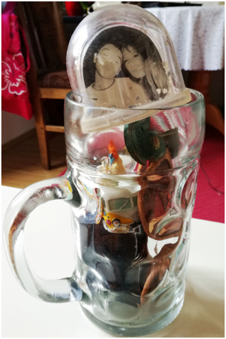 Beer mug as travel reminder