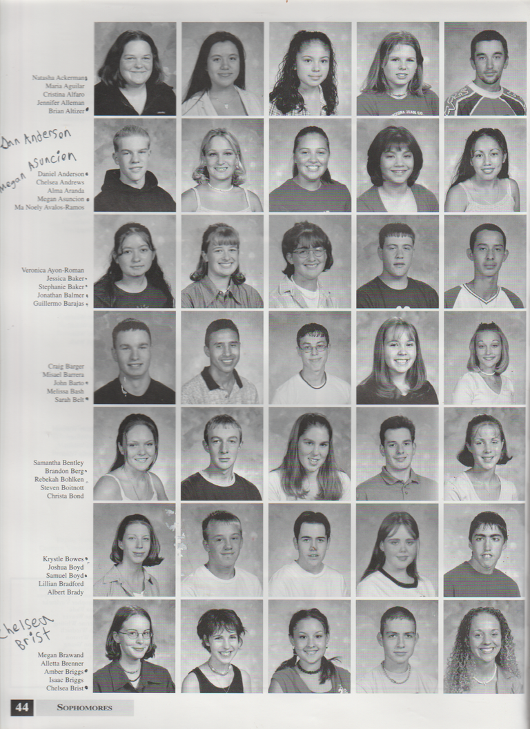 2000-2001 FGHS Yearbook Page 44 Dan Anderson, Chelsea Brist, Megan Asuncion.png