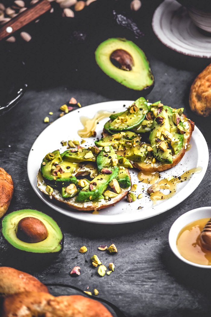 Maple Drizzled Pistachio & Avocado Bagel Toast-6.jpg