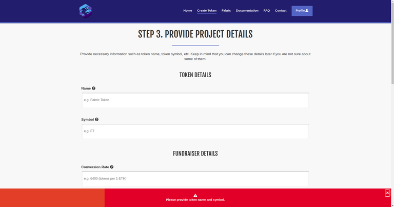 TokenGen-Create-Token-Provide-Project-Details.png