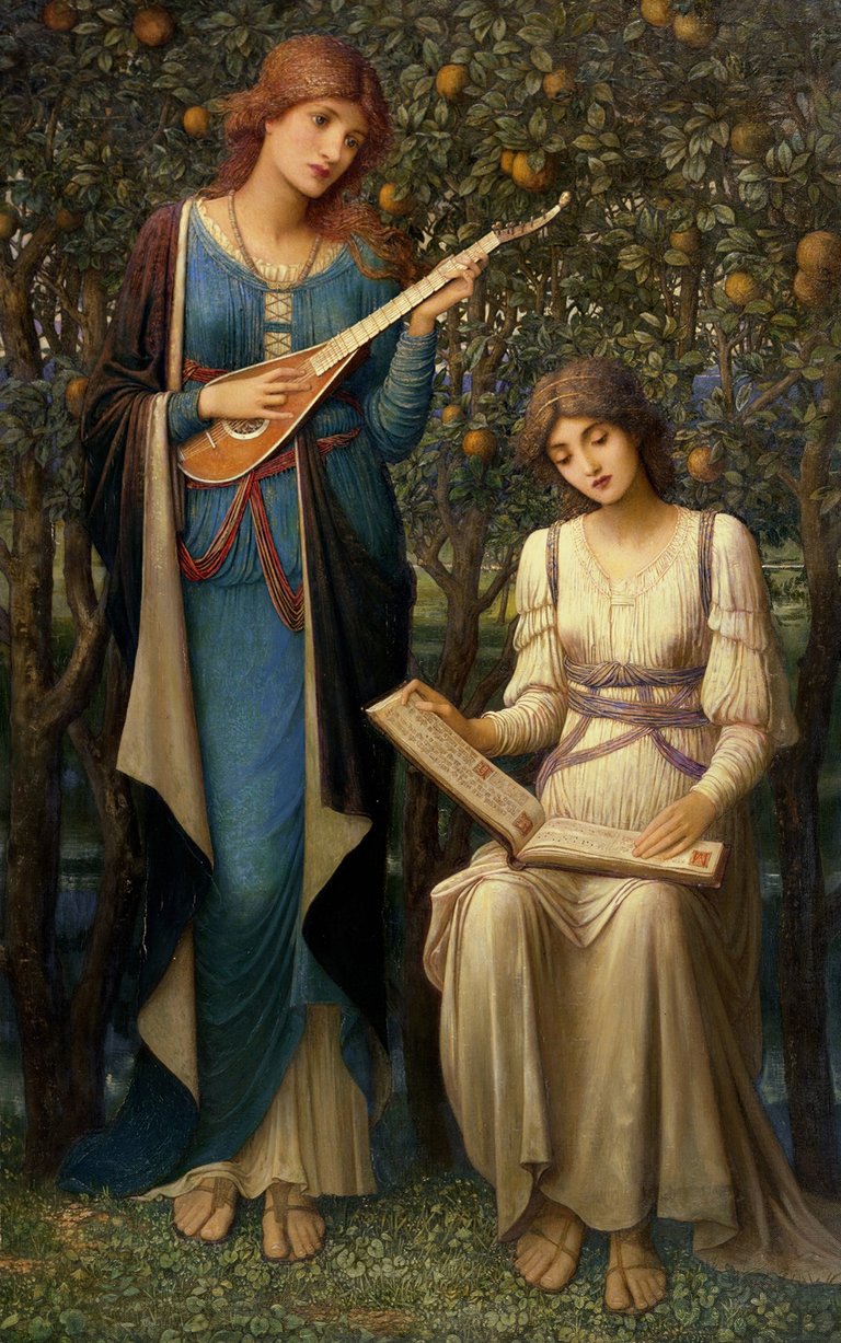 John Melhuish Strudwick 1906 When Apples Were Golden and Songs Were Sweet.jpg