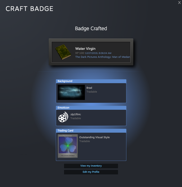 The Dark Pictures Anthology - Man of Medan Badge Crafted.png