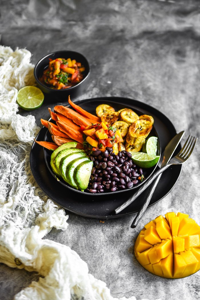 Cuban Black Bean & Plantain Plates + Mango Salsa (V+GF)-3.jpg