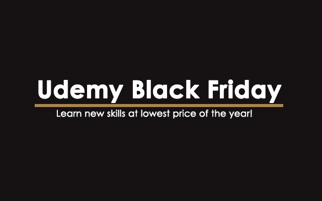 black friday udemy 2019