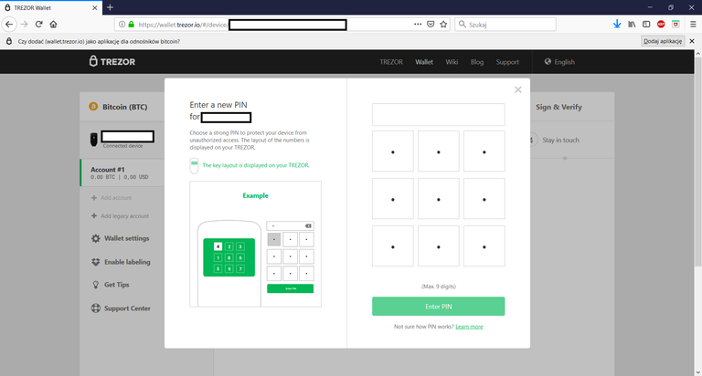 mszybowski.pl - trezor.io start 12 nadaj PIN .. wklikaj na urządzeniu PIN DO TREZORA.png