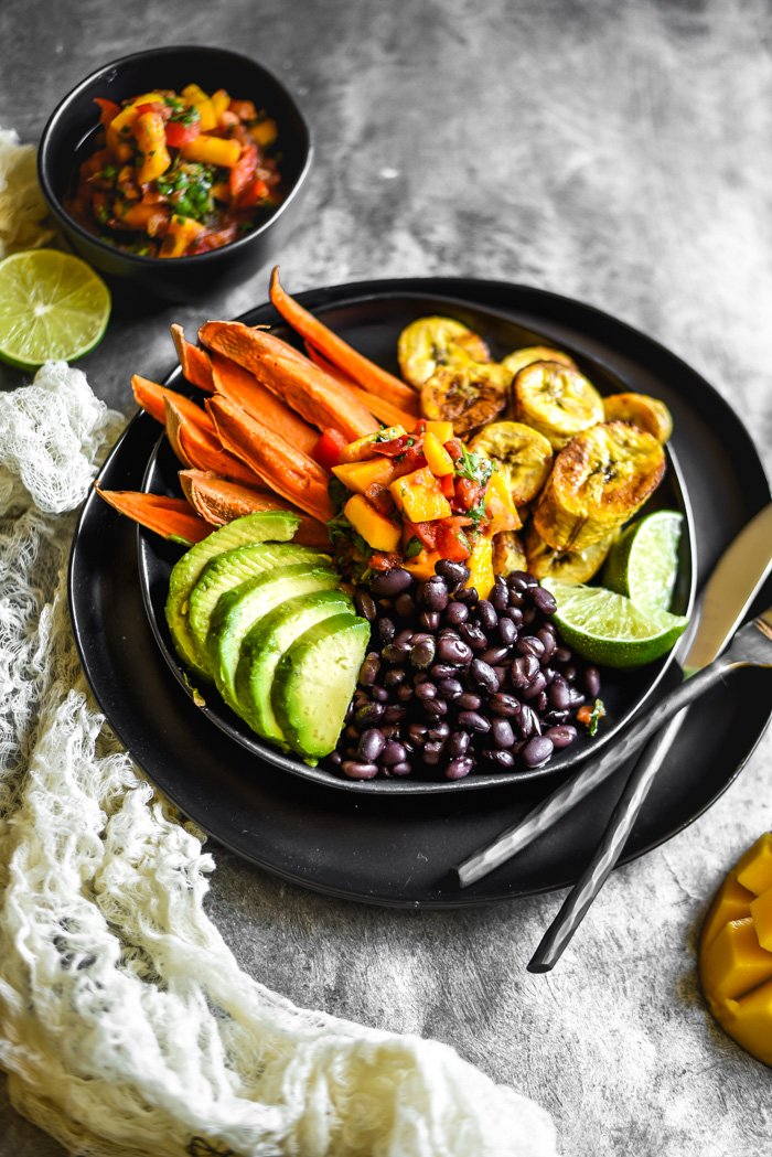 Cuban Black Bean & Plantain Plates + Mango Salsa (V+GF)-4.jpg