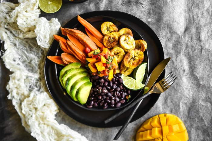 Cuban Black Bean & Plantain Plates + Mango Salsa (V+GF)-5.jpg