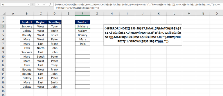 Unique List of Records 5_MultiCell Array Formula.PNG