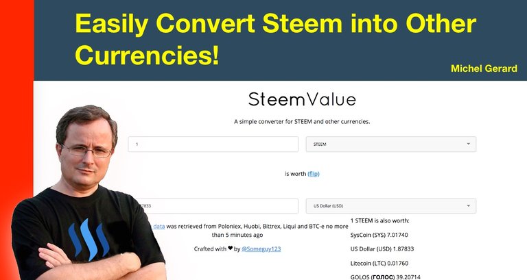 Easily Convert Steem into Other Currencies!