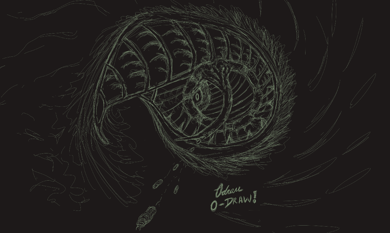 Parasite worm life fibonacci drawing odrau steemit