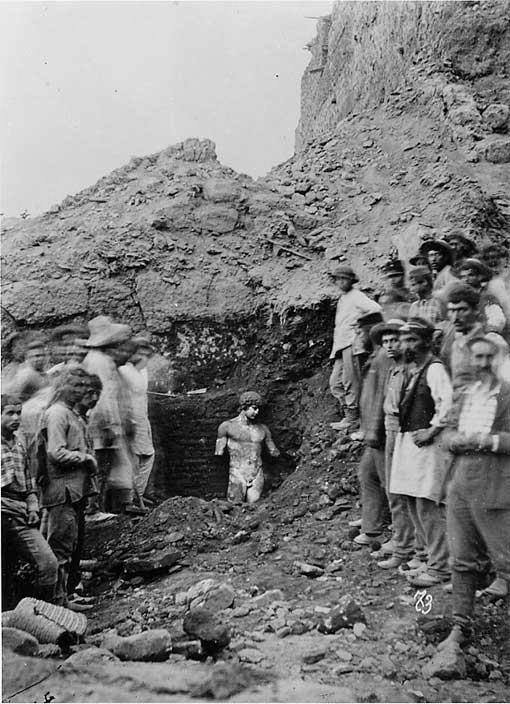 The discovery of the statue of Antinous, Delphi, Greece,1894.jpg