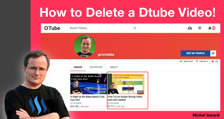 How to Delete a Dtube Video!