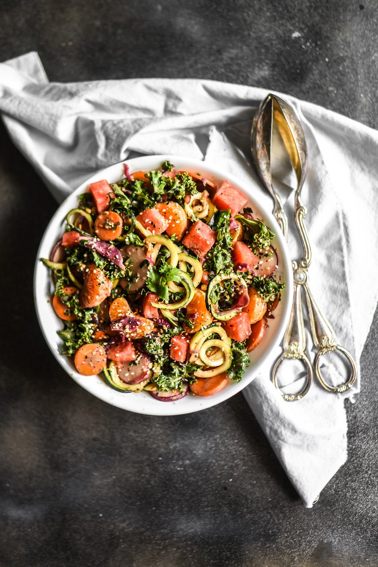 Asian Kale Watermelon Salad + Sesame Peanut Dressing-2.jpg