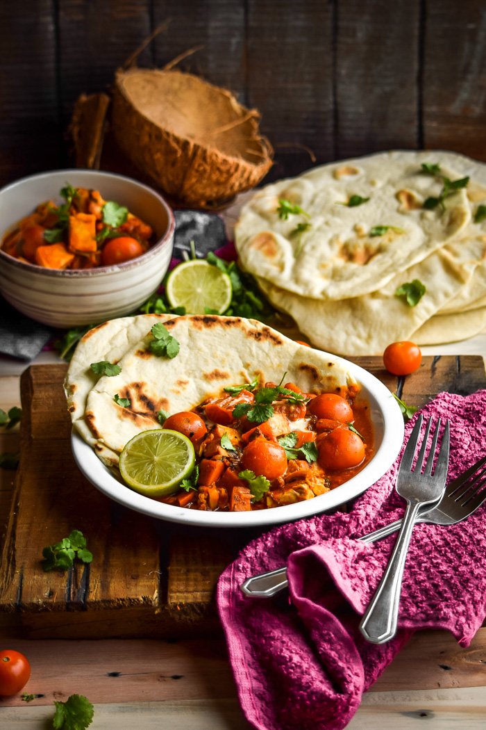 Indian Red Coconut Curry with Homemade Pitas  (vegan)-3.jpg