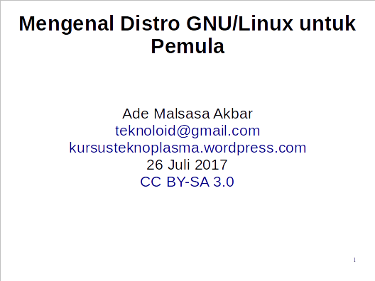 Mengenal GNU/Linux Untuk Pemula Cover