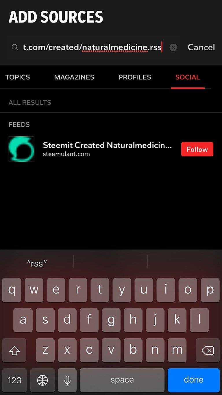 Adding RSS feed to Flipboard iOs