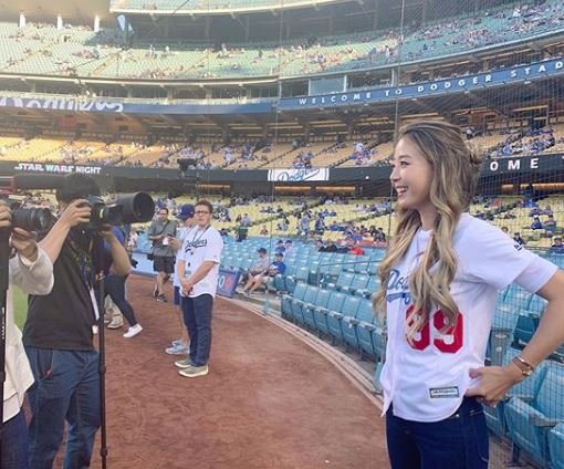 Hyun-jin Ryu and Bae Ji Hyun attend the Fourth Annual Los Angeles