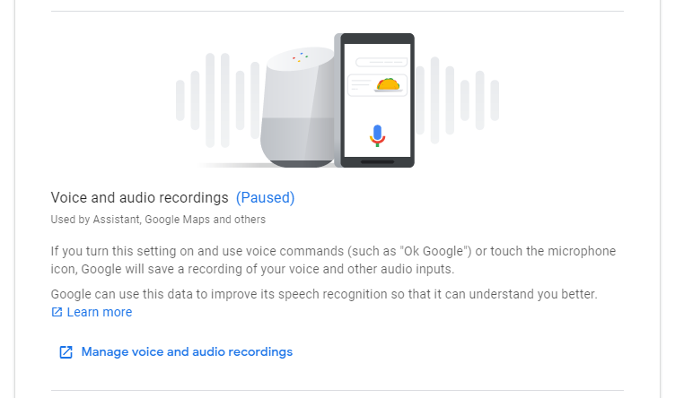 Voice and audio recordings activity