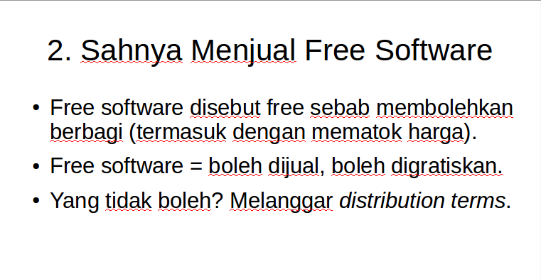 Komersialisasi Free Software itu SAH3