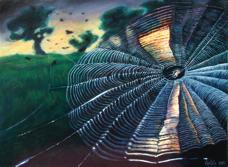 Paučina 55 x 40 cm oil on canvas 2015.jpg