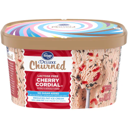 Kroger Lactose Free Cherry Cordial Ice Cream