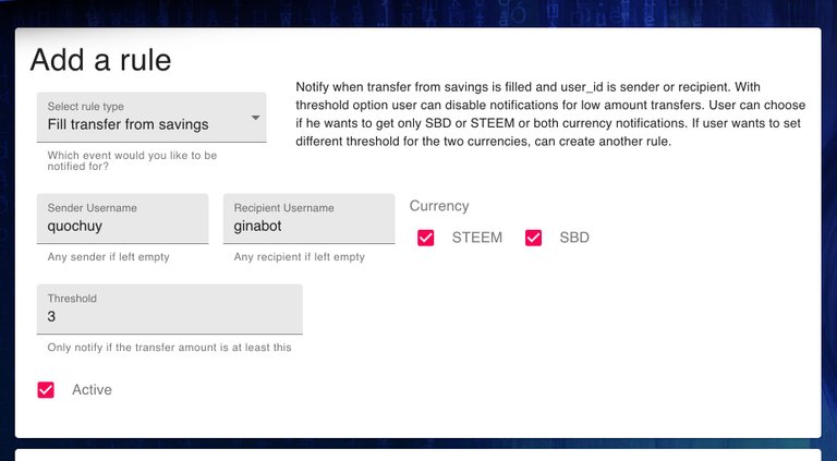 GINAbot - Fill transfer from savings form