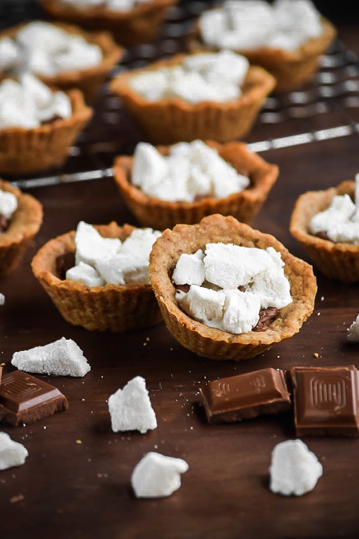 Soft Baked S’mores Filled Cookie Cups (Vegan)-5.jpg