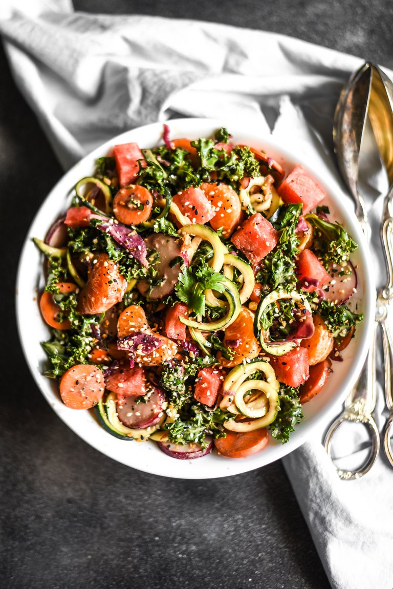 Asian Kale Watermelon Salad + Sesame Peanut Dressing-1.jpg