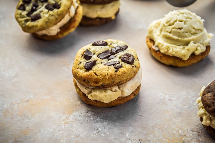 Chocolate Chip Cookie Ice Cream Sandwiches (Vegan)-3.jpg