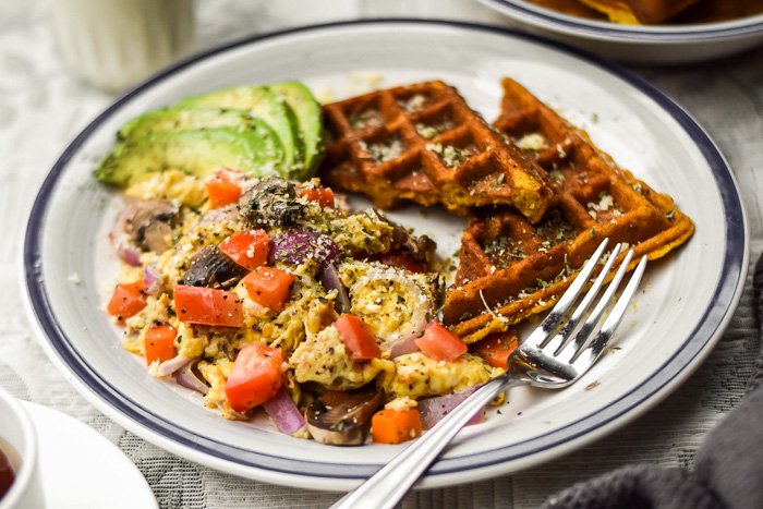 Sweet Potato -Buttermilk- Waffles + Veggie Scramble (Vegan+GF)-5.jpg