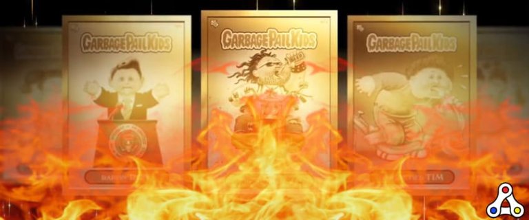 garbage pail kids topps burn 4 gold