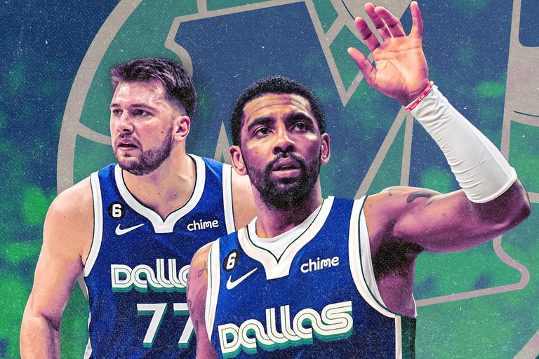 Kyrie and Luka in Dallas Blue