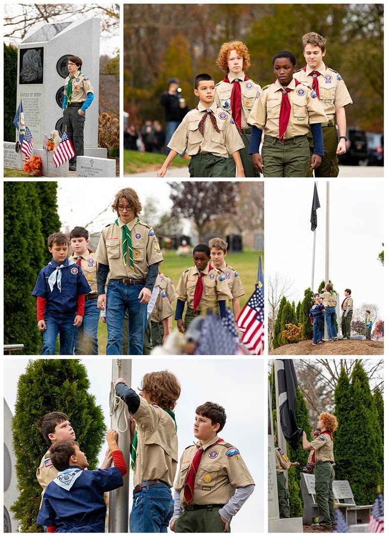 west roxbury boston boy scouts flag retirement ceremony