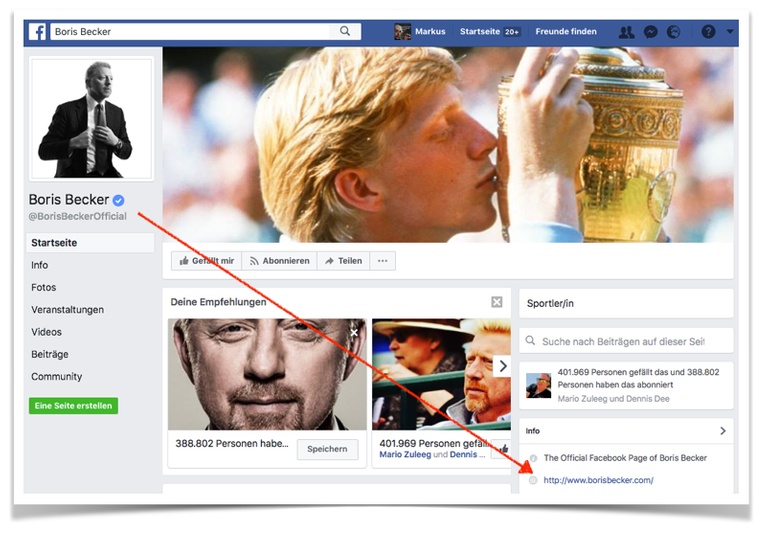 Bildschirmfoto 23.07.2017 Boris Becker Facebook