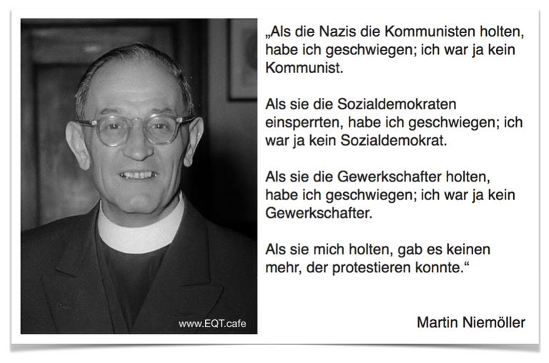 Martin Niemöller Zitat Schatten
